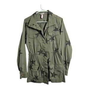 Knox Rose Green Black Star jacket utility cargo S Small Casual Gorpcore Grunge